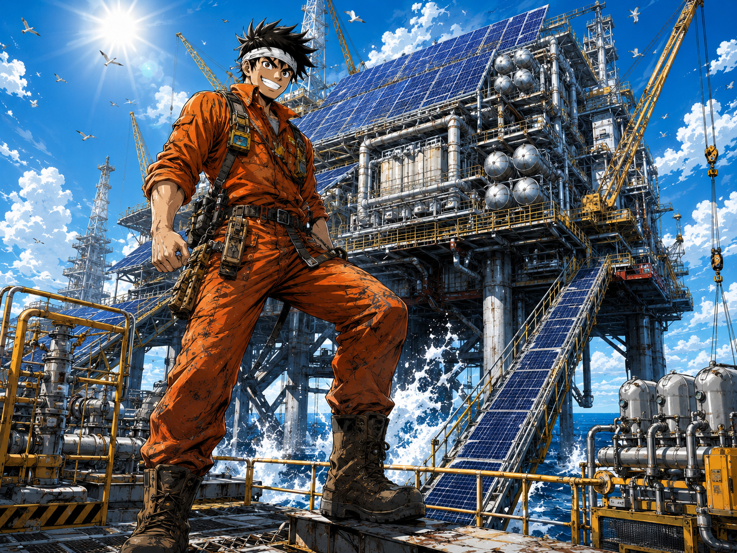 Solarjack standing on the Solar Power Rig platform